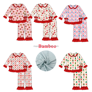 Abbigliamento per bambine all'ingrosso per bambini vestiti natalizi Design personalizzato <span class=keywords><strong>pigiama</strong></span> di bambù per bambini e bambini - Product Image 4