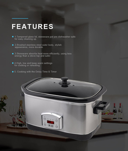 Casserole multifonction intelligente à cuisson lente de <span class=keywords><strong>grande</strong></span> <span class=keywords><strong>capacité</strong></span> 7L, programmable, compatible lave-vaisselle, pour hôtel - Product Image 2