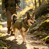 Harnais tactique pour chien en alliage, gilet de sécurité personnalisé avec poignée de circulation, sacs durables et réglables pour l'entraînement et le travail en extérieur des animaux de compagnie