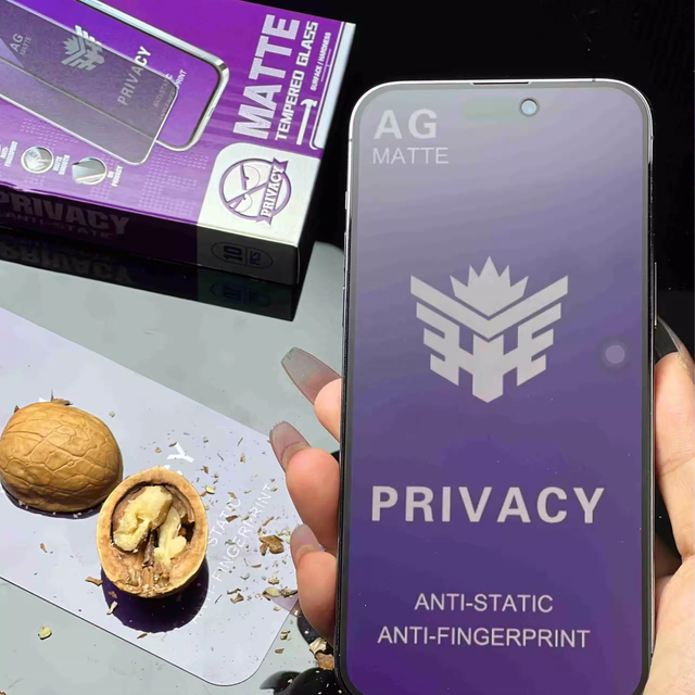 Factory Price Matte Glass Anti spy Screen Cell Phone Screen Protectors Privacy Tempered Glass for Samsung A55 A35 A15 for iphone