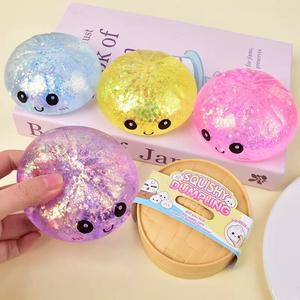 Juguete Sensorial CS Glitter Dumpling Squishies, Caja Misteriosa de Dumplings Bun Baozi, Juguetes Blandos de Comida Colorida, Bolas Antiestrés - Product Image 2