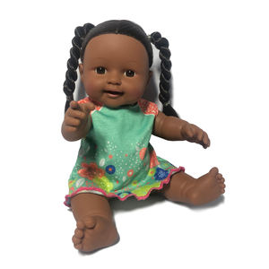 Poupée Reborn en peau noire de 30 cm, poupée noire, fille américaine africaine, nouveau-né, avec cheveux tressés - Product Image 4