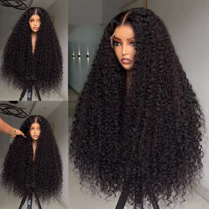 <span class=keywords><strong>Yelo</strong></span> RTS วิกผมหยิกเป็นลอนคลื่นขนาด13x4จากคนผมชาวอินเดีย200% วิกผมหยิกเข้มสำหรับผู้หญิงผิวดำผมลอนธรรมชาติ - Product Image 2