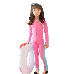 Costume da bagno a maniche lunghe da bambina muta da sub protezione solare abbigliamento