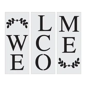 Riutilizzabile Segno di Benvenuto Stencil per la Pittura di Grandi Dimensioni Modelli Individuale 8 PCs Lettere Stencil con I Numeri