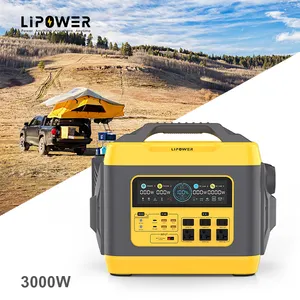 Lipower UPS 파워 스테이션 3000w Lifepo4 배터리 2 시간 비상 전기를위한 급속 충전 야외 발전소