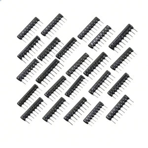 Lot de 10 résistances réseau DIP à exclusion, 9 broches, 47, 100, 220, 330, 470, 510, 680, 1K, 1.2K, 1.5K, 2K, 2.2K, 3.3K, 4.7K, 5.1K, 5.6K, 10K, 100K ohms - Product Image 1