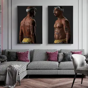 Cadeau Tupac 2PAC hors-loi Rap musique rappeur étoile affiche impression Art mural image toile peinture salon maison chambre décor