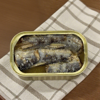 Maquereau grillé au sirop saveur fumée, prêt à consommer, faible teneur en sodium, certifié Halal, variété sardine, en conserve
