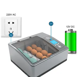 होम अंडा इन्क्यूबेटरों एलसीडी मॉनिटर 16 चिकन हंस बटेर मोर तुर्की अंडे पारदर्शी कवर अंडे इनक्यूबेटर पूरी तरह से स्वचालित
