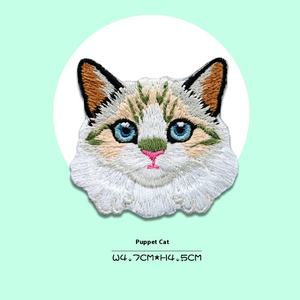 Tessuto ricamato gatto in poliestere ad alta densità toppe di piccole dimensioni per indumenti - Product Image 4