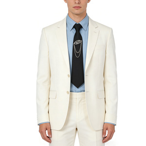 Corbata de cadena metálica con letra D, unisex, fácil de atar, sin punto, venta al por mayor - Product Image 3