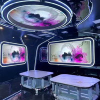 Desain Layar Elektronik Panoramik 3D Full Surround untuk KTV Indoor, Layar LED HD 6D 5D untuk Ruangan Pribadi, Kecerahan Tinggi, Garansi Panjang