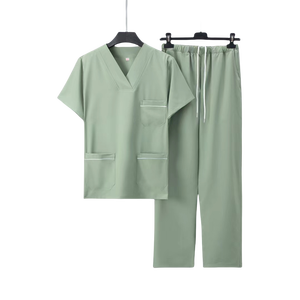 공장 공급 의료 스크럽 유니폼 간호사 상의 짠 병원 의류 - Product Image 2