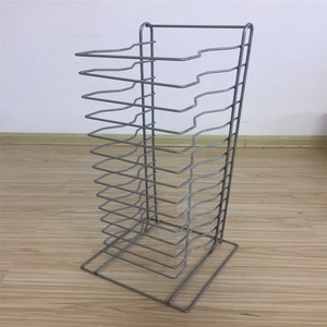 מתלה פיצה נירוסטה להתאמה אישית עם מסך ערמה דוכן פיצה מתכת עבור מסעדות מסחריות - Product Image 3