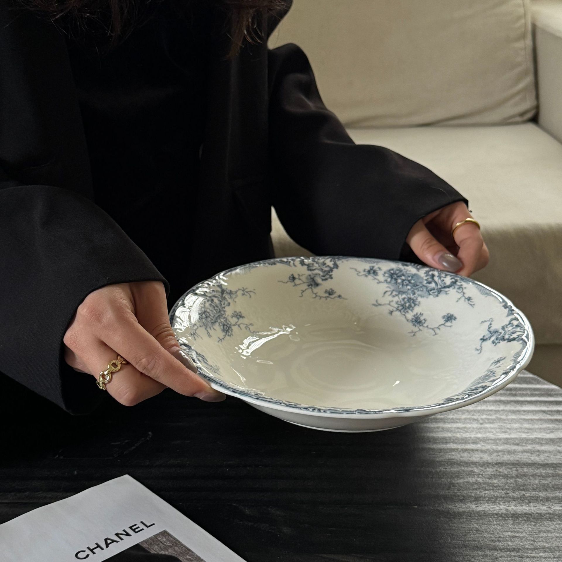 Assiette creuse de 9 pouces