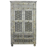 Aparador de madera de 2 puertas de santuario religioso hecho a mano hecho a medida, muebles Vintage, armario, mueble de TV de madera maciza