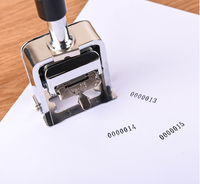 Machine de numérotation automatique manuelle à 8 chiffres en métal pour bureau, tampon auto-encreur pour l'impression sur papier