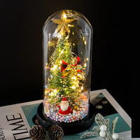 Rose en verre sous cloche avec feuille d'or 24 carats 2026 - Lumières LED - Cadeau écologique pour l'intérieur/l'extérieur pour Noël, la Saint-Valentin, la fête des mères