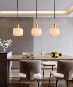 新款现代简约大理石小吊灯北欧创意客厅餐厅设计师挂线灯中山灯 - Product Image 6