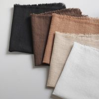 Serviettes en coton et lin de qualité supérieure, brodées à la main, avec des franges, réutilisables, style vintage carré, pour mariage, fête, événement