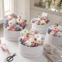 Boîte Cadeau Transparente avec Fenêtre pour Composition Florale, Seau à Fleurs, Emballage Cadeau pour Mariage, Anniversaire, Saint-Valentin