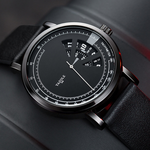 Reloj de Pulsera YAZOLE <span class=keywords><strong>D</strong></span> <span class=keywords><strong>518</strong></span> en Existencia, Relojes de Lujo para Hombre con Logotipo Personalizado, Reloj de Cuarzo con Correa de Cuero de Calidad, Venta al por Mayor de Fábrica - Product Image 2