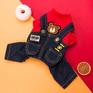 Mono <span class=keywords><strong>de</strong></span> algodón vaquero para mascotas, <span class=keywords><strong>ropa</strong></span> bonita para primavera y otoño, <span class=keywords><strong>2022</strong></span> - Product Image 5