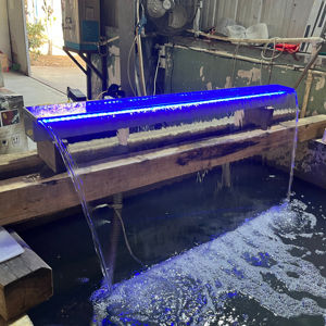 Piscine <span class=keywords><strong>rectangulaire</strong></span> LED pour <span class=keywords><strong>jardin</strong></span>, <span class=keywords><strong>bassin</strong></span> extérieur, cascade à bord infini en acrylique transparent pour piscine, spa, mur, table - Product Image 2