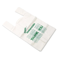 Sac d'Achats T-Shirt Biodégradable avec Logo Personnalisé Fournisseur d'Emballages Sac en Plastique pour Entreprise