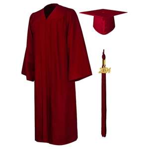 Vestidos de graduación universitarios personalizados, tela mate, uniformes de graduación <span class=keywords><strong>escolar</strong></span> verde y negro para adultos, vestidos y gorras universitarios - Product Image 5