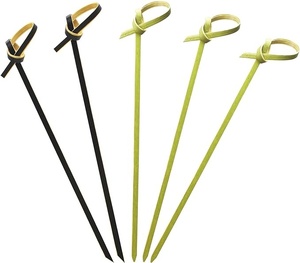Spiedini di fiori con nodo di bambù stick stuzzicadenti per decorazione torta di frutta spiedo per <span class=keywords><strong>Pizza</strong></span> - Product Image 2