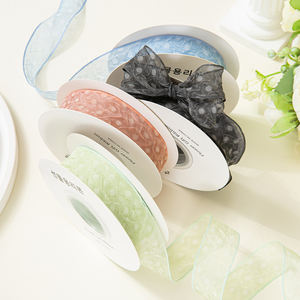 Enkelzijdig <span class=keywords><strong>Diy</strong></span> Polka-Dot Chiffon Lint Kleurrijke Rand Geplooid Haar Jurk Kraag Hoed Accessoires Duurzaam Polyester Cadeau Linten - Product Image 4