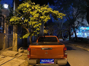 BESTWYLL Liftup <span class=keywords><strong>Tailgate</strong></span> Pickup Truck Bed Three Trifold plegable Tonneau Tri Fold Hard Tri-Fold Cover para Mitsubishi Triton Z07 - Product Image 6