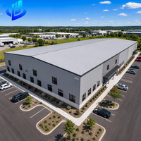 Bâtiment d'entrepôt industriel préfabriqué moderne avec structure en acier léger et résistance au vent élevée pour les projets aux États-Unis