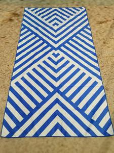 RPET-botella de poliéster reciclada, tela de waffle, diseño personalizado, toalla de playa con estampado de doble cara - Product Image 3