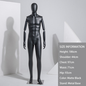 Manichini Maschili in Plastica a <span class=keywords><strong>Corpo</strong></span> Intero con Mani Regolabili per Espositori <span class=keywords><strong>di</strong></span> Negozi <span class=keywords><strong>di</strong></span> Abbigliamento Maschile, Vetrine e Scaffalature - Product Image 3