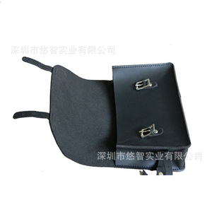 Custom leather bicycle front crossbar tool bag, mountain bike bag, saddle bag, bicycle equipment accessories. - Product Image 3