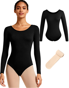 Nouveau Maillot de Danse et Gymnastique Nude pour Femme 2025 – Personnalisable avec Logo, 5 Tailles, Vente en Gros, en Spandex à Manches Longues - Product Image 1