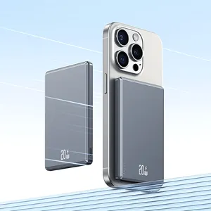 USAMS 2024 en iyi satmak hafif Ultra ince manyetik güç banka kablosuz şarj PD 20W hızlı güç bankalar iPhone 15 için