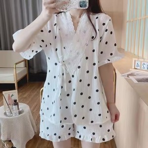 Nuevo conjunto de pijamas de maternidad de verano 100% de algodón de manga corta ropa de dormir de lactancia - Product Image 4