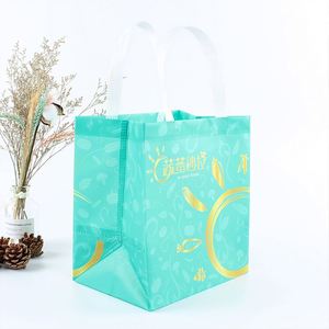 Customizable Recyclable Disposable Lid-<b>Free</b> Nonwoven Delivery Bag Handle for Milk <b>Chocolate</b> Catering Food Packaging Logo Print - Product Image 4