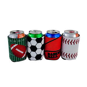 Tùy Chỉnh Cao Su Tổng Hợp Có Thể Mát Cách Nhiệt Thăng Hoa 330Ml Chai Mát Bia Làm Mát Với Bóng Chày Bóng Rổ Và Bóng Đá Bóng - Product Image 1