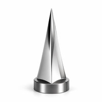 Trophée en métal Ombre, Prisme en bronze avec sommet biseauté or rose, Trophée médaille en métal pour récompenses