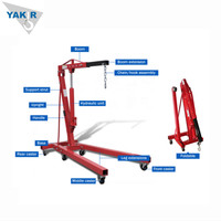 Grue de levage manuelle pliable pour voiture, 2 tonnes, avec certification CE