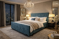 Luxuriöses Hotel-Boxspringbett mit Doppel-Taschenfederkernsystem, King-Queen-Size Gepolstertes Plattformbettgestell mit Topper