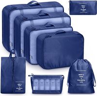 Organiseurs de bagages de luxe personnalisés, cubes de rangement, lot de 8, sacs de compression imperméables pour valise