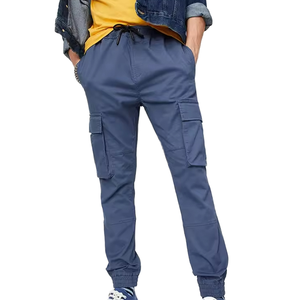 Pantalones Cargo de Alta Calidad Hechos a Medida, Ecológicos, Transpirables, Teñidos, Ligeros, de Lona, con Múltiples Bolsillos, Cintura Media, Corte Holgado - Product Image 1