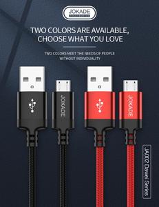 JOKADE fábrica precio al por mayor <span class=keywords><strong>2</strong></span> metros <span class=keywords><strong>Usb</strong></span> a <span class=keywords><strong>Micro</strong></span> Carga inteligente aleación de aluminio trenzado Cable de datos para teléfono - Product Image 4