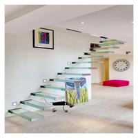 Porte-à-faux Invisible pvc, escalier flottant en verre et acier, maison moderne, en verre, Design